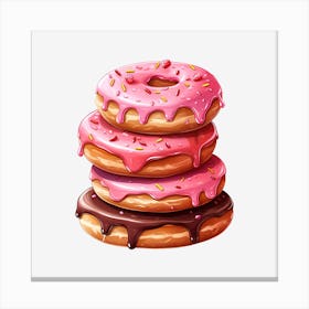 Donuts Vector Illustration Canvas Print