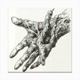 Zombie Hand Canvas Print