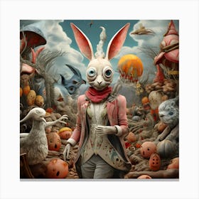 Artjuicebycsaba Mix Into A Surreal Collage Halloween Chritmass Canvas Print