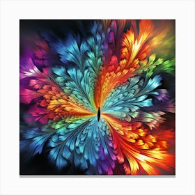 Abstract Colorful Flower Canvas Print