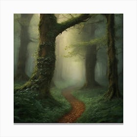 Path In The Forest art print Canvas Print