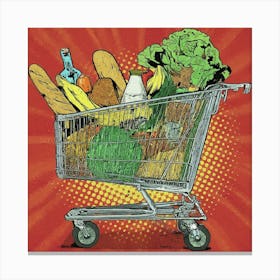 Grocery Cart Canvas Print