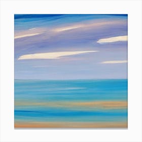 Cloudy beach neutral tones Canvas Print