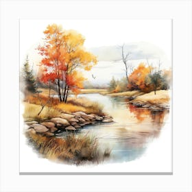 Autumn River 1 Canvas Print