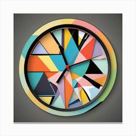 Triangle Geometric Clock Booble Marble Clock Frida Kahlo Clock Prismfold Clock Karma That Goes Around, Comes Around Circle Quote Clock Lucky Cat Clock (37) Canvas Print