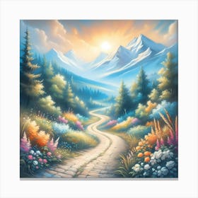 Road In The Mountains Canvas Print