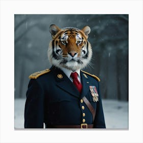 Tiger In Uniform 1 Canvas Print