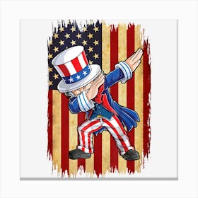 Hot Trend Dabbing Uncle Sam 4th Of July Men Kids Boys Canvas Print