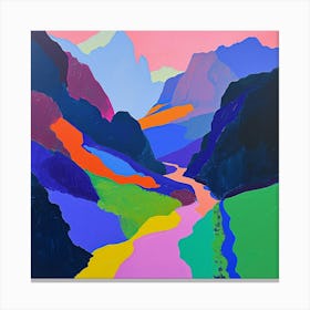 Colourful Abstract Berchtesgaden National Park Germany 2 Canvas Print