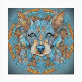 Dog In A Circle Canvas Print