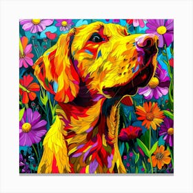 Pups Vote - Yellow Labrador Canvas Print