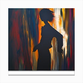 Painted Abstract Silhouette Canvas Print