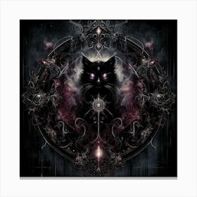 Cat In A Circle Canvas Print