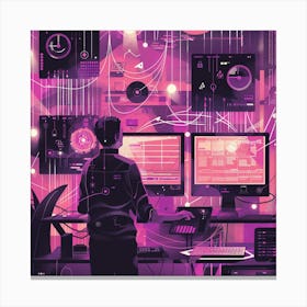 A Workflow Automation Lofi Illustration 1718669074 2 Canvas Print