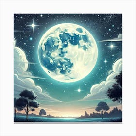 Full Moon In The Sky 15 Canvas Print