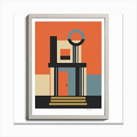 Bauhaus Print Mid Century Modern Retro Art Pri Canvas Print