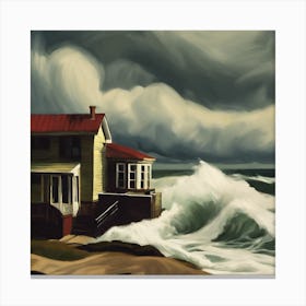 House On The Beach Canvas Print