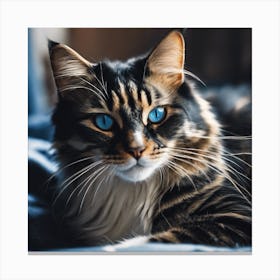 Blue Eyes Cat Canvas Print