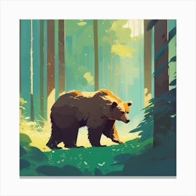 Bear In The Forest 17 Canvas Print