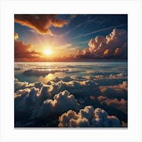 Sunrise Over Clouds 9 Canvas Print