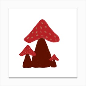 Red Mushrooms 1 Canvas Print