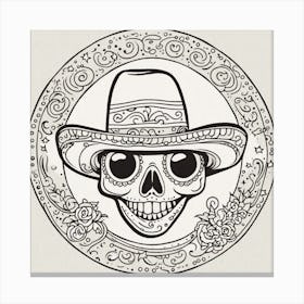 Day Of The Dead Skull 62 Canvas Print