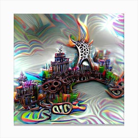 Psychedelic City Canvas Print