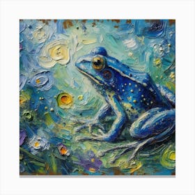 Blue frog 1 Canvas Print