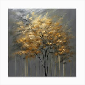 Tree In The Rain Canvas Print