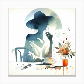 Watercolor Of A Woman 9 Canvas Print