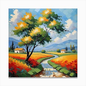 Road In The Countryside Canvas Print