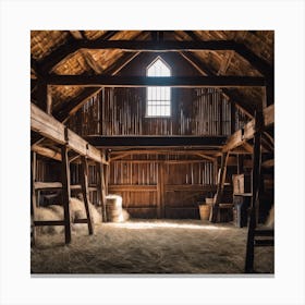 Barn Interior 1 Canvas Print