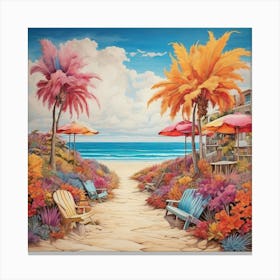 Colors Of The Beach Art Print 3 Canvas Print