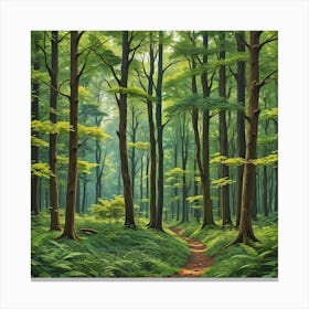 Green Forest Canvas Print