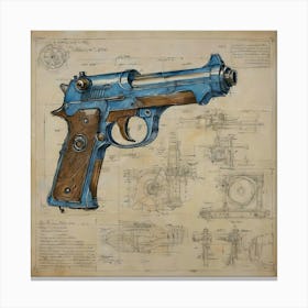 alt: Gun Blueprints 3 Canvas Print