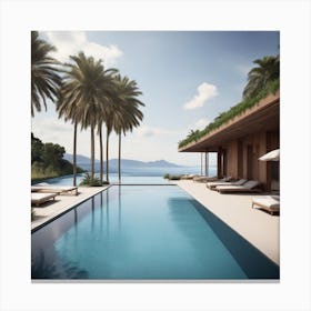 Villa - Villa Stock Videos & Royalty-Free Footage Canvas Print