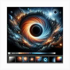 Galaxy With A Black Hole Canvas Print