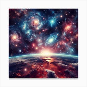 Earth In Space  Canvas Print
