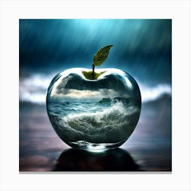 Apple In The Water Canvas Print