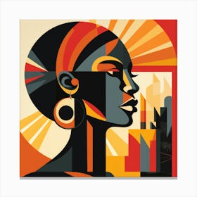 Bauhaus Jamaican Woman 01 Canvas Print