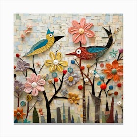 Birds In The Garden with X8 acceffect Canvas Print