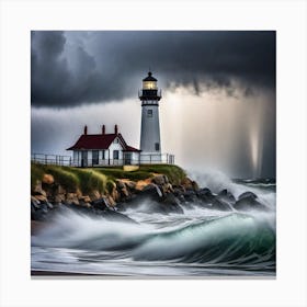 Stormy Lighthouse 1 Canvas Print