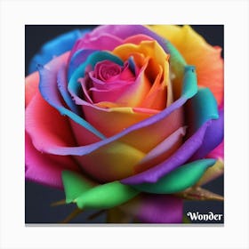 Rainbow Rose 3 Canvas Print