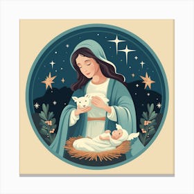 Jesus And Baby Jesus Canvas Print