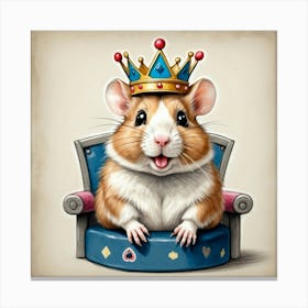 King Hamster Canvas Print