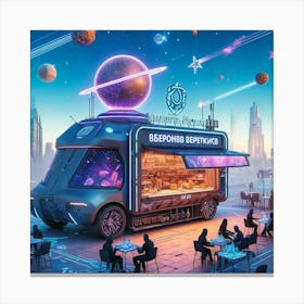 A Detailed Image Of A Mobile Russian Restaurant Ca Canvas Print