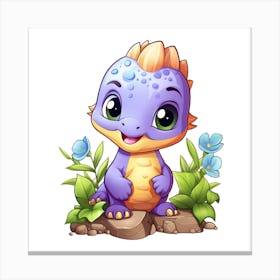 Cute Baby Dinosaur wall decor Canvas Print