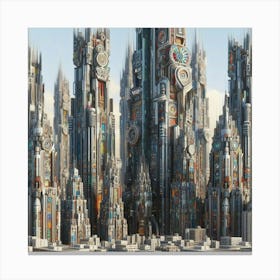 Futuristic City 55 Canvas Print