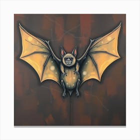 Bat against brown Canvas Print