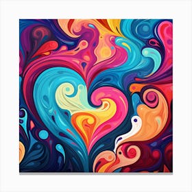 Abstract Heart Canvas Print